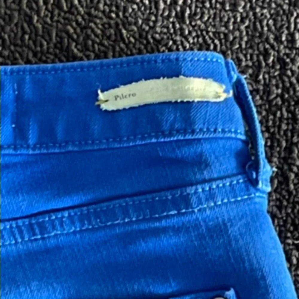 Pilcro & The Letterpress Anthropologie Denim Shorts Size 26 Cobalt Blue - Picture 7 of 9